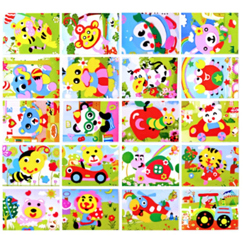 

Children EVA stickers 3D three-dimensional stickers handmade diy stickers 20 sheets