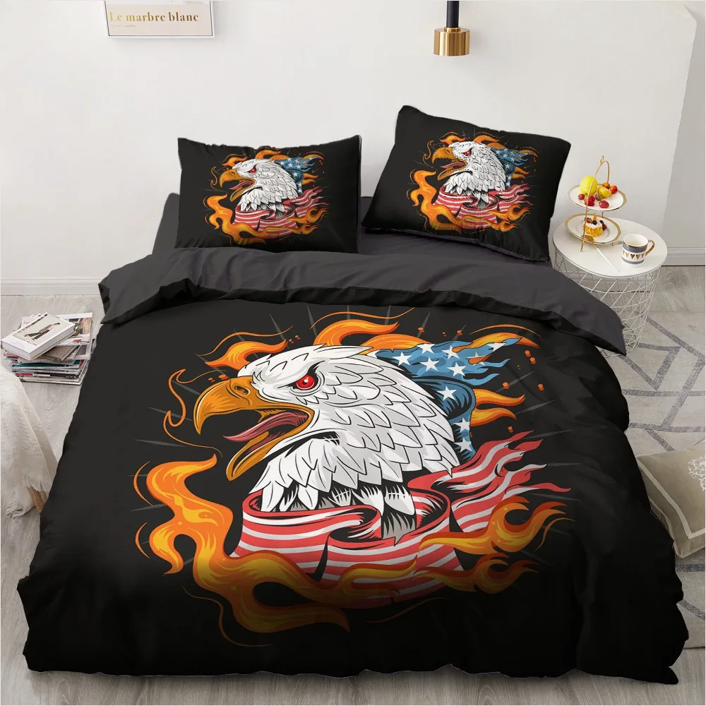 

3D Custom Design Animal Bedclothes Black Duvet Cover Sets Comforther Covers Pillow Covers Full King Queen Super King Twin Size