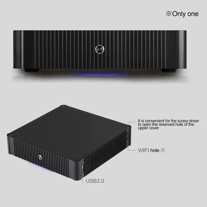 

N44 Ultra-Thin All-Aluminum Mini Case High Heat Dissipation ITX Industrial Desktop Case for DIY MINI ITX Case