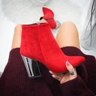 Женские туфли-лодочки Jodimitty из флока с носком однотонные осенне-весенние новые туфли на высоком каблуке Botas Mujer дропшиппинг
