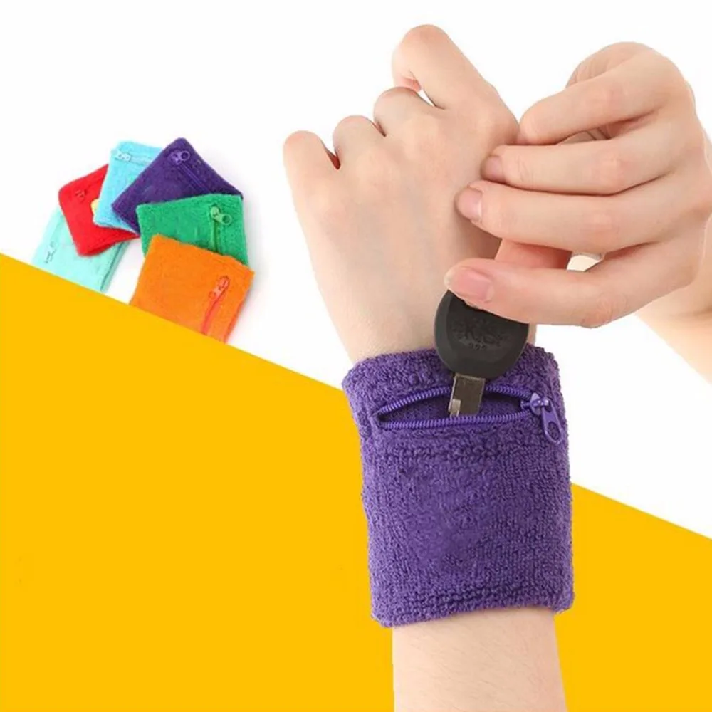 1/2 шт. новый кошелек на молнии для поддержки запястья бега велоспорта тенниса