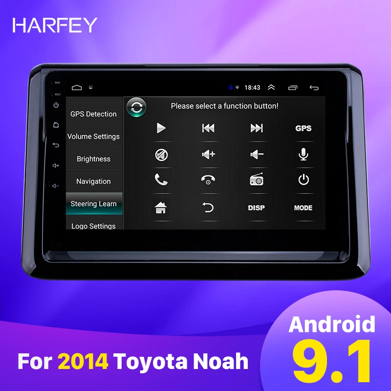 Автомобильный мультимедийный плеер Harfey Android 9 1 дюймов с WIFI HD сенсорным экраном GPS