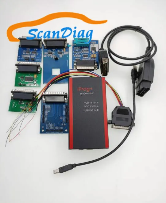 unit with 6 adaptor Новейший iPROG+ Prog программист iProg поддерживает IMMO/коррекцию пробега/сброс подушки безопасности Замена Carprog/Digiprog/Tango - Цвет: unit with 6 adaptor
