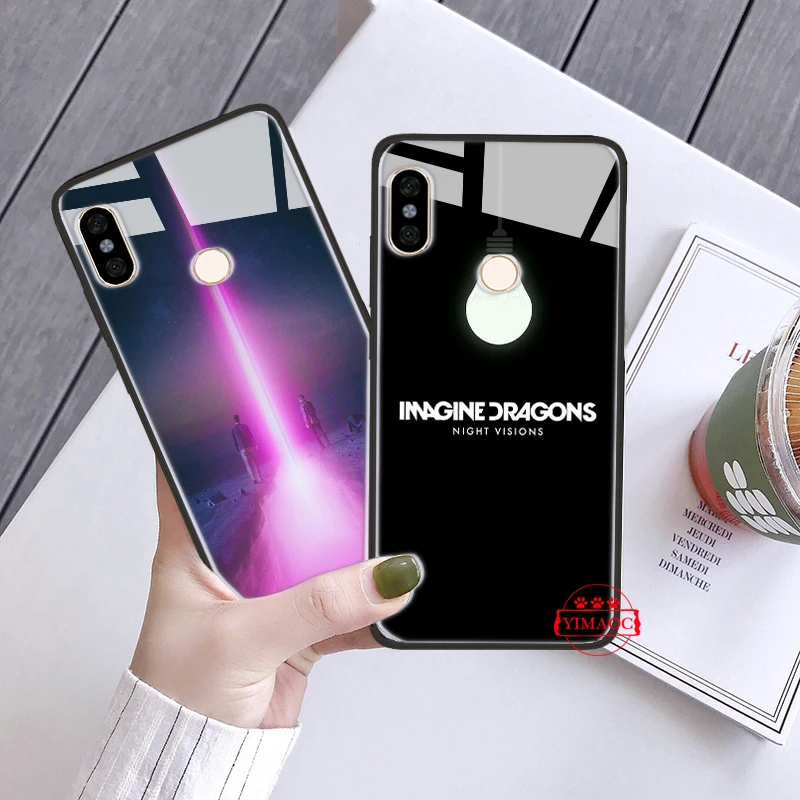 Представьте Драконы музыка Стекло чехол для Xiaomi 8 Lite 9 A1 A2 5X 6X F1 Redmi 4X 6A Примечание 5 6