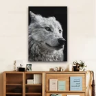Постер с изображением лица дикого волка, холст, настенное художественное украшение, принты для гостиной, детской, детской комнаты, дома, спальни, декоративная живопись