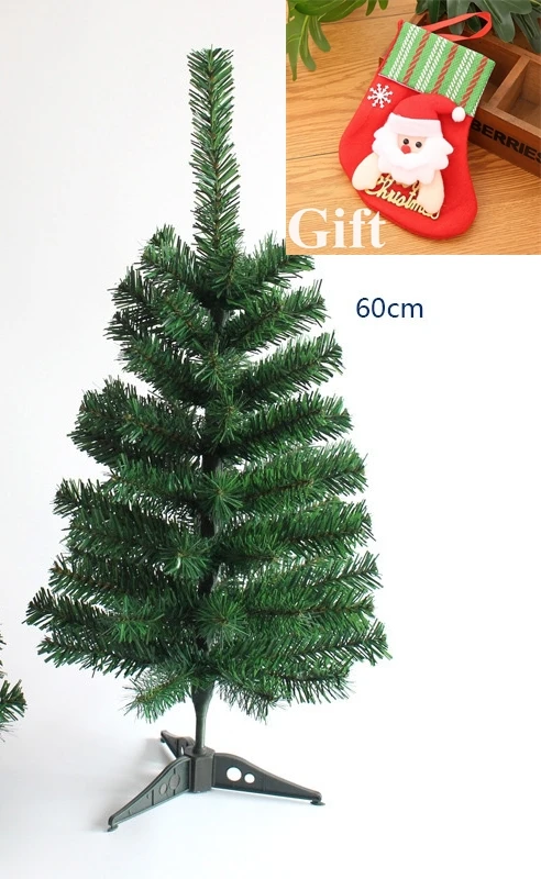 Tree with sock gift 60 см искусственная Рождественская елка Oval год Рождественские LED украшения разноцветные лампы с утолщённой меховой опушкой, украшения для портландцемент с бойцами - Испускаемый цвет: Tree with sock gift