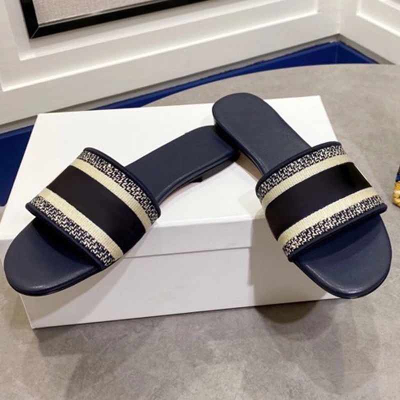 

Prowow New Autumn Purple Letter Embroidery Sandals Slipper Flats Shoes Women Zapatos Mujer