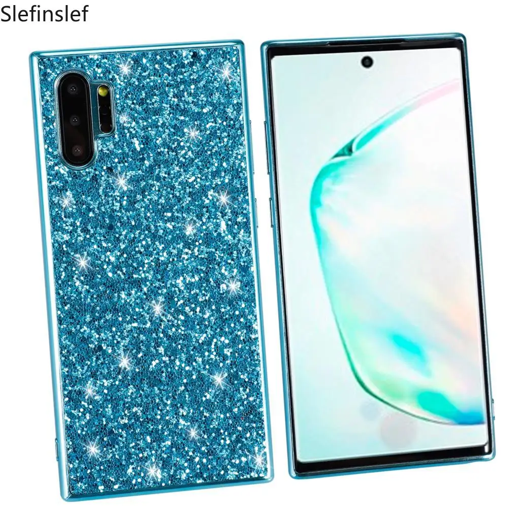 For Samsung Galaxy Note 10 Case Luxury Hard PC Shining Glitter Slim Protective Back Cover case for samsung note plus 10pro | Мобильные