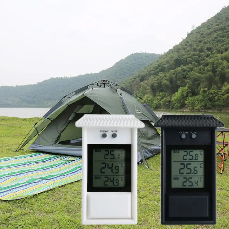 

LCD Digital Indoor/Outdoor Waterproof Thermometer Garden GreenHouse Wall Temperature Measurement Max Min Value Display 32CC
