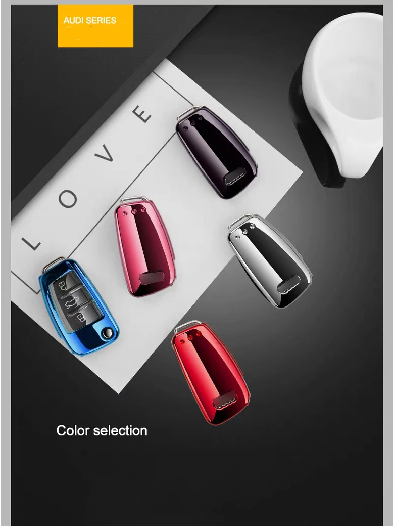 Чехол из ТПУ для автомобильного дистанционного ключа чехол Audi A1A3 A4 A5 Q7 A6 C5 C6