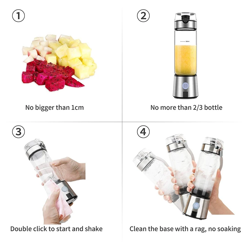 Smoothie Blender Personal Rechargeable Portable Juicer Cup Multifunctional Small for Shakes and Smoot |