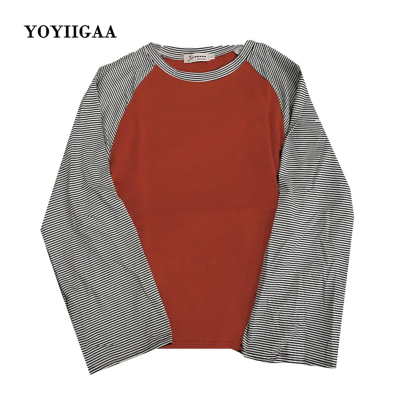 Новинка женская футболка с длинным рукавом женские топы весна осень свободная