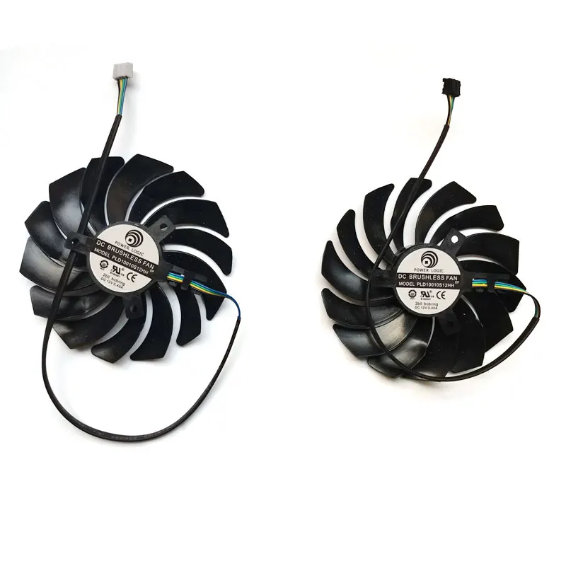 2 шт. 95 мм PLD10010S12HH 4-контактный DC 12 В RTX3060 GPU видеокарты вентиляторы подходит для MSI RTX