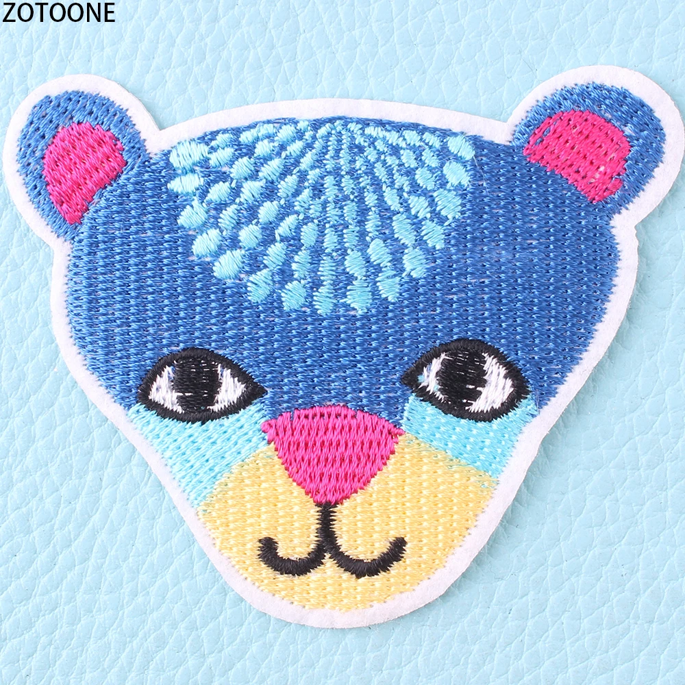 

ZOTOONE Colorful Cute Animal Patches for Clothing Embroidered Patch on Clothes Cat Stripe Garment Application Sticker Appliques