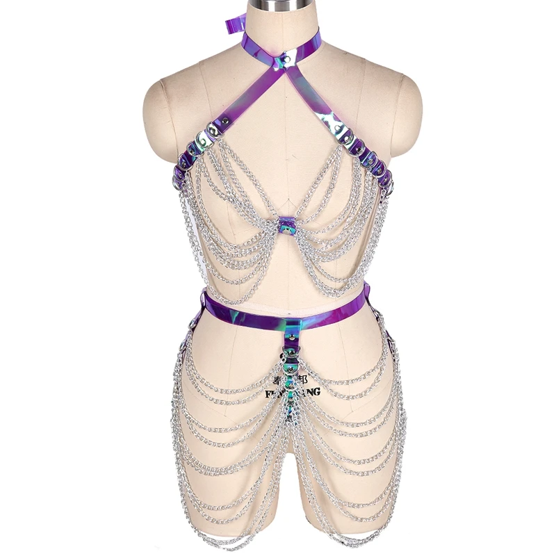 

Sword Belt Mteal Chain Women Sexy Gothic Harajuku Garters Pastel Goth Harness For Women Undearwear Straps Suspenders Belt