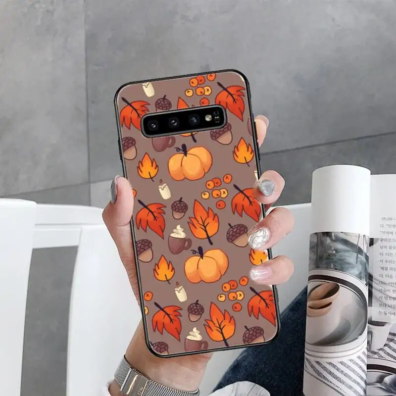 

Pumpkin happy autumn fall Phone Case For Samsung Galaxy S5 S6 S7 S8 S9 S10 S10e S20 edge plus lite