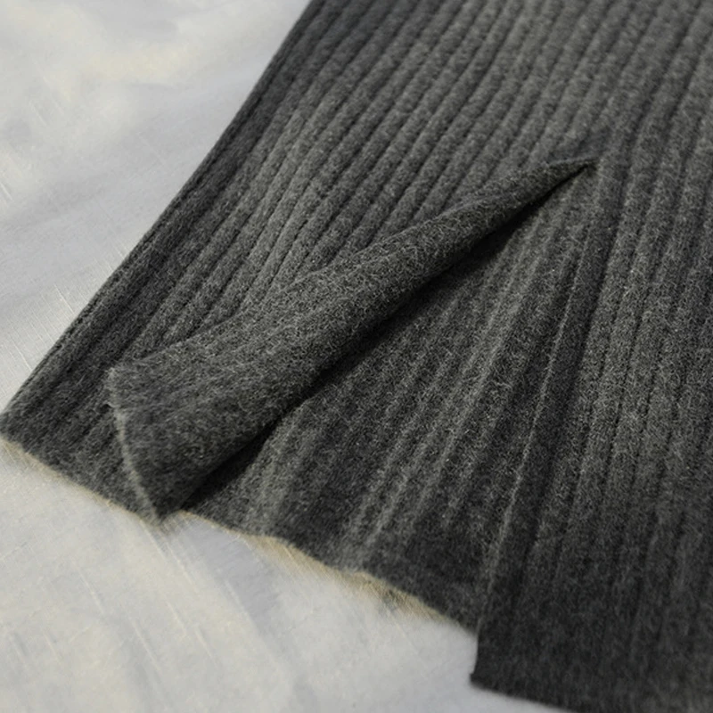 Женская Повседневная трикотажная юбка 2019 с высокой эластичной талией и разрезом