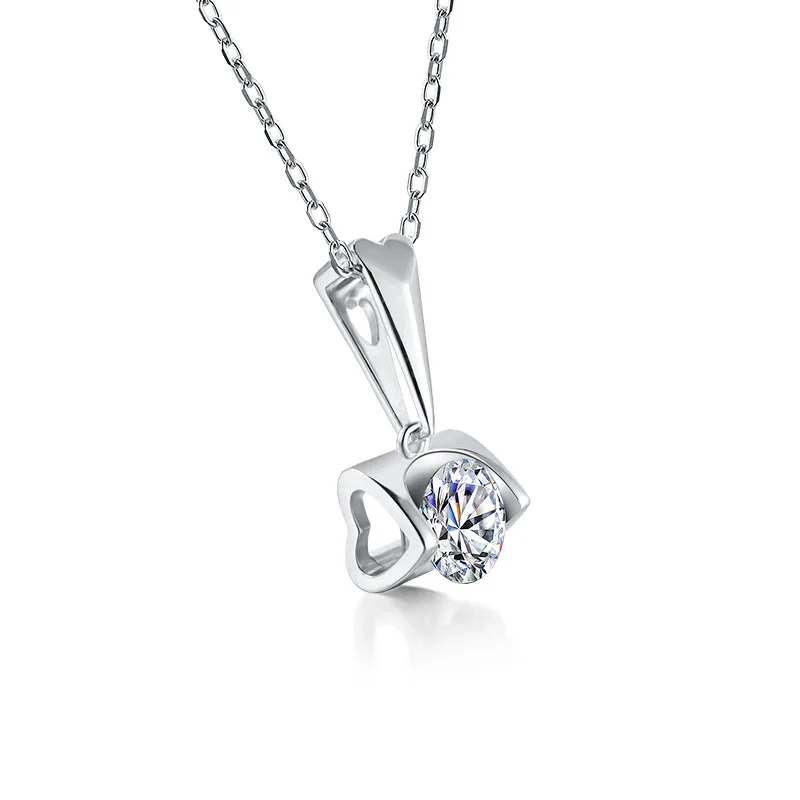 Женский кулон из муассанита с круглой огранкой 1.0ct 6 5 мм VVS1 | Украшения и