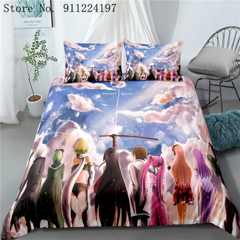 

Japanese Anime Duvet Cover Comforter Bedding Set 3D Cartoon Akame ga KILL Quilt cover Single Double Queen King Size home texti