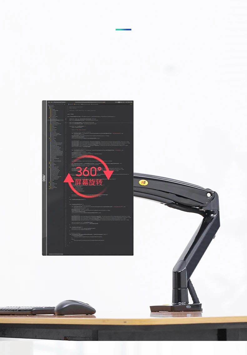 Держатель для настольного монитора NB F100A кронштейн на газовой пружине 22 35 дюймов