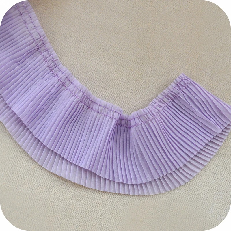 

Chiffon Accordion Pleats Lace Edge Fabric Trim Belt Accessories Handmade DIY Decoration
