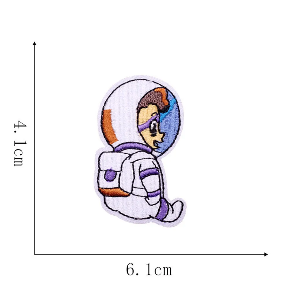 

Space Universe Astronaut Rocket Patches for Clothing Sewing Appliques Badges Iron On Patch On Clothes Handmade Embroidered