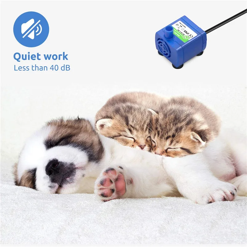 Water Pump Cats Dog Drinking Fountain Bowl Brushless Motor Engine Accessories Drinker For Pets Cat Drink With LED DC 5V | Дом и сад