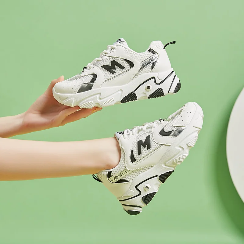 

Chunky Sneakers 2020 Women Female Fashion Sneakers Lace-up Basket Femme Dad Platform Breathable Mesh Sneakers for Women