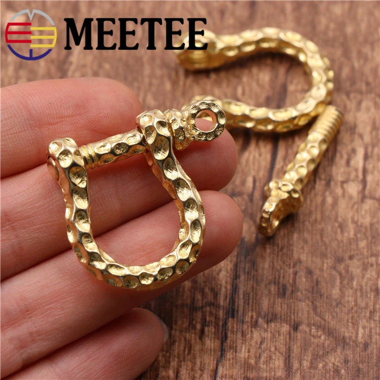 Meetee D кольцо из твердой чистой латуни карабин скоба для ключей цепочка крючок