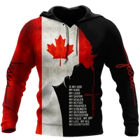 canada flag hoodie for man 3d all over printed jesus casual autumn unisex hoodi dropship zipper pullover womens sweatshirt