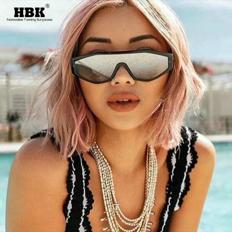 2020 унисекс большие цельные линзы солнцезащитные очки для женщин хип хоп новые