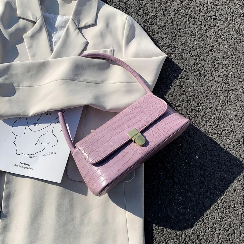 

ATLI Simple Style Small PU Leather Crossbody Bags For Women 2021 Elegant baguette Bag Shoulder Handbags Female Travel Hand Bag