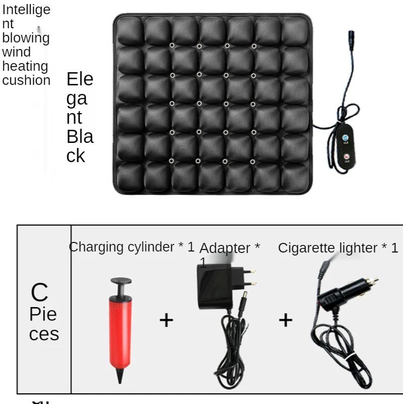 

Heating seat cushion winter car heating pad beautiful buttocks JFT airbag cushion cover 12V car TUP inflatable car seat cover