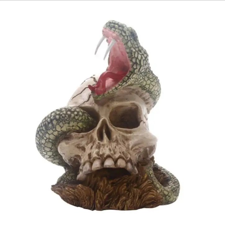 Креативная художественная резьба статуя ужас Череп украшение на Хэллоуин каучук