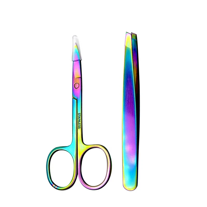 

Eyebrow Trimmer Thinning Clips Scissors Color Titanium Makeup Cosmetic Tool Professional