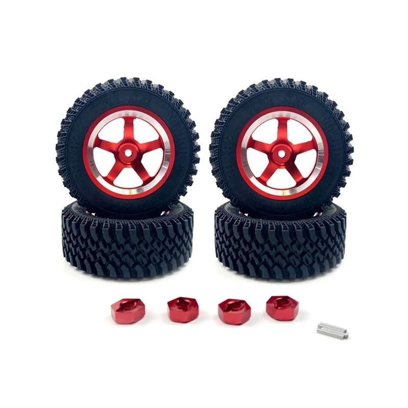 

for MN86K MN86KS MN86S MN G500 1/12 RC Car Upgrade Parts Metal Wheel Rim Hub with Rubber Tire Tyre 12mm Adapter