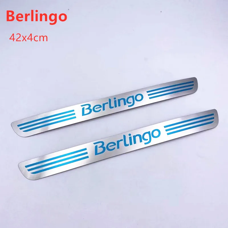 

Suitable for Citroen Berlingo B9 MK2 II 2008 - 2019 2 Pieces Front Door SUS Scuff Plate Door Sill Cover Trim Car Accessories
