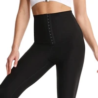 free shipping nine points three breasted burst into sweat high waist sculpting pants yoga clothes slimming body shaper