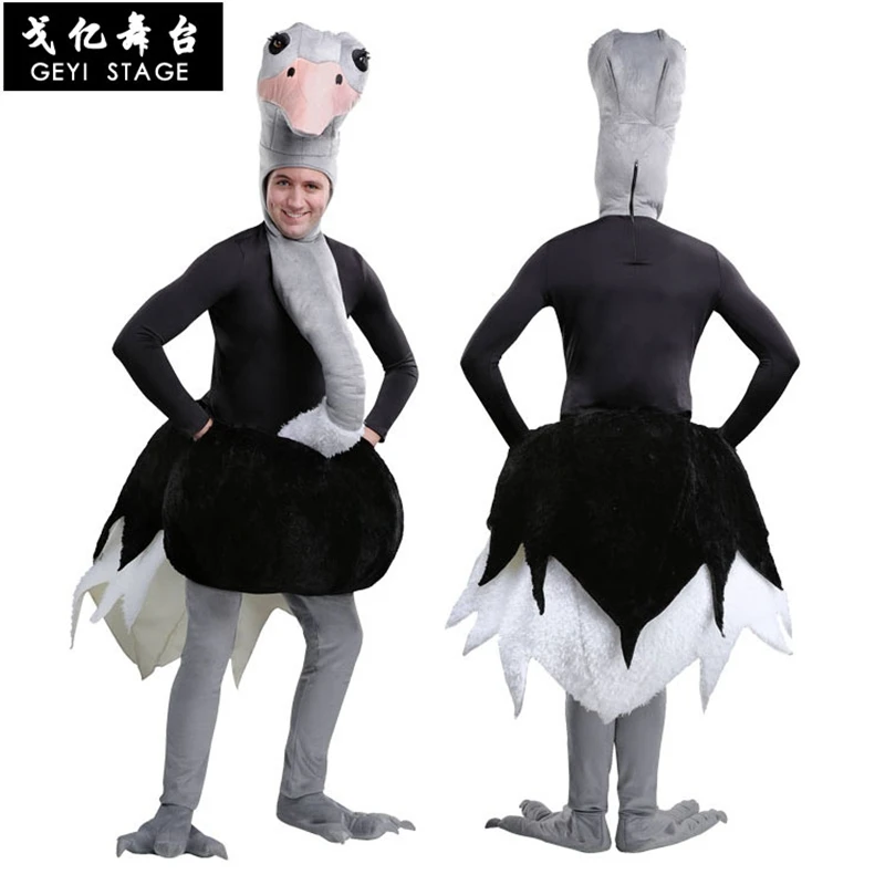 

Carnaval Costumes for Adults Halloween Cosplay Bird Costumes Unisex Animal Ostrich Costume Funny Party Dress