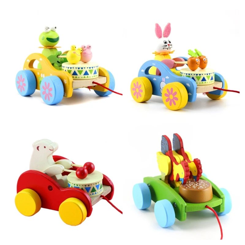 

Miniature Model Pull Rope Car Smart Toy Cute Animal Toy Indoor Game Kiddie Toy
