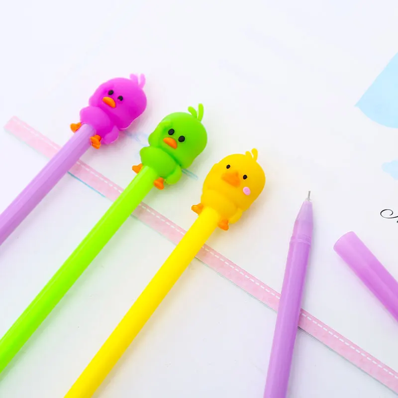 Корейский каваи курица гелевая ручка милый аниме мультфильм канцелярские товары