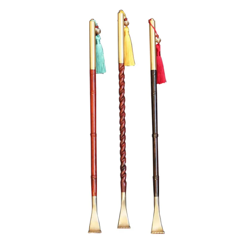 

Ручная работа, эбеновое дерево, твердая древесина, латунная чесалка для спины, царапина, модная Высококачественная чесалка