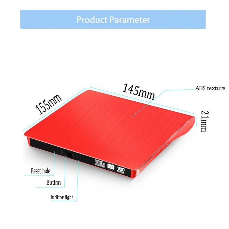 YAHEY USB 2 0 внешний CD/DVD RW привод Оптический DVD записывающее устройство проигрыватель