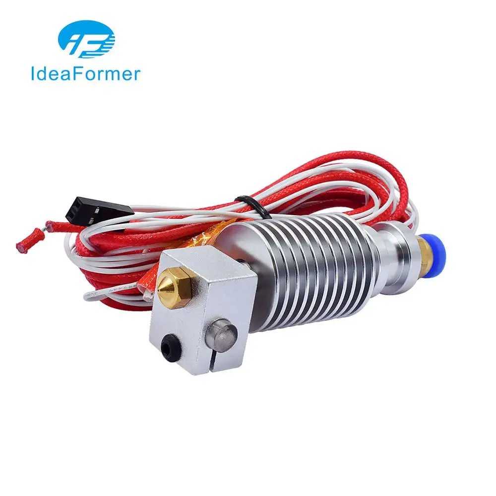 3d принтер все металлические j-головки Hotend V6 для 1,75 мм Боуден экструдер с тефлоновым 0,2 мм/0,3 мм/0,4 мм Насадка на большие расстояния