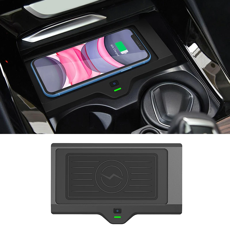 Автомобильное беспроводное зарядное устройство QI 10 Вт быстрое для телефона