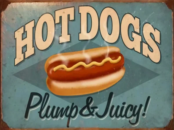 

Новый металлический постер тема сочные хот-доги винтажный металлический жестяной знак 8x12 дюймов ретро искусство дома фаст-фуд Бар Паб гара...