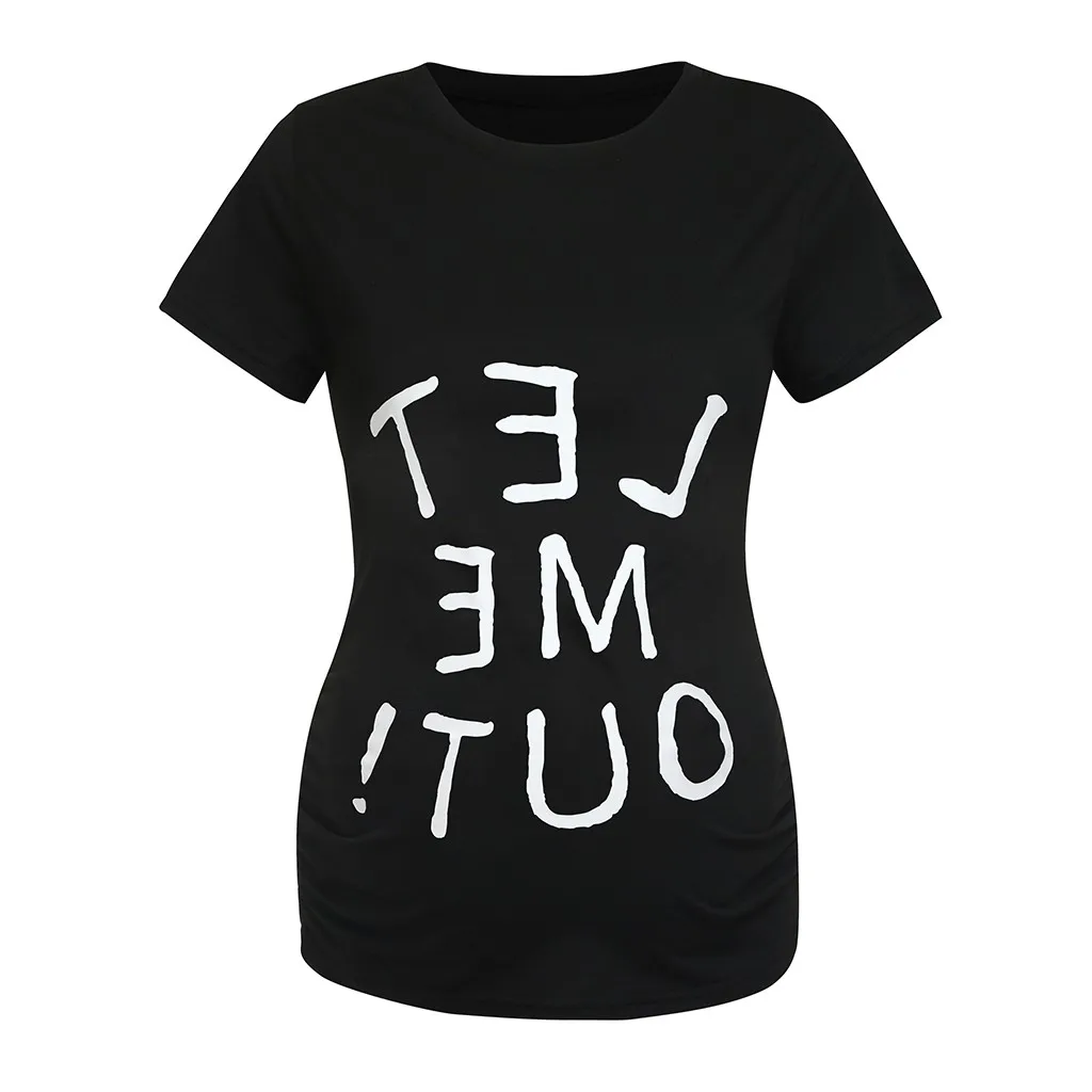 

2020 New Women Pregnant Maternity Clothes Short Sleeve Print Tops Pregnancy Shirt Breastfeeding Clothes Ropa Premama Embarazadas