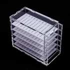 Прозрачная коробка для прививки ресниц, 5 слоев, коробка для хранения ресниц, поддон для клея для ресниц, контейнер для витрины для макияжа, Прямая поставка