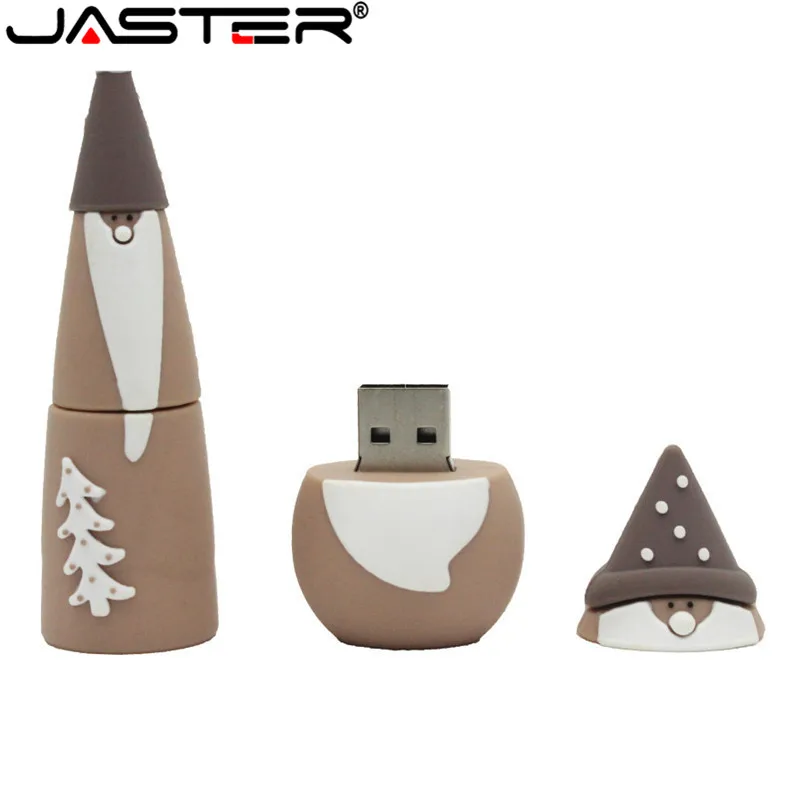 JASTER Рождественский usb-кабель с Санта-Клаусом флеш-накопитель 4 ГБ 8 ГБ 16 ГБ 32 ГБ 64 Гб USB Креативный дизайн u-диск карта памяти
