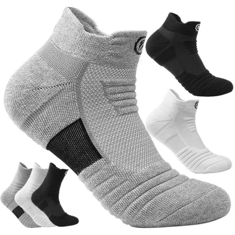 1Pair Running Stockings Men Short Socks thick Sweat Sweat-Absorbent Outdoor Sports Walking Basketball